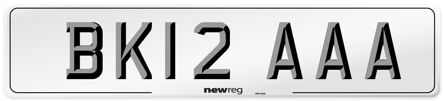 BK12 AAA Number Plate from New Reg